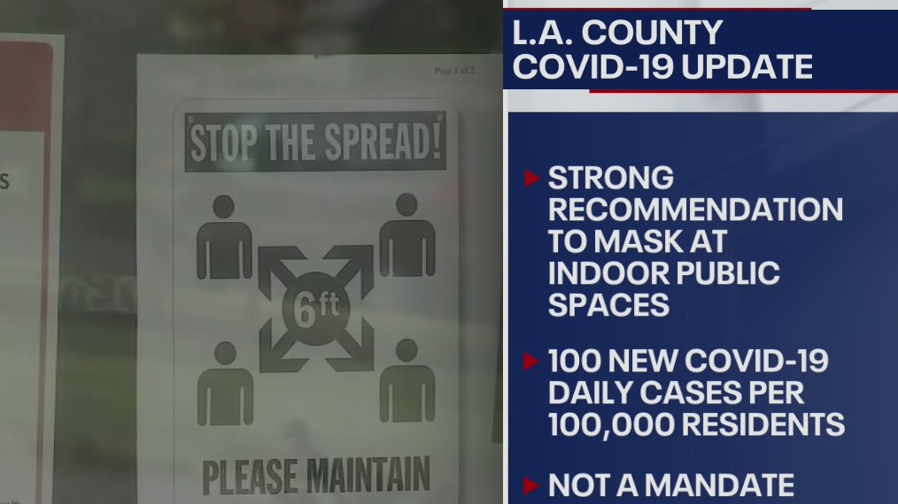 LA County strongly recommending, but not requiring masks