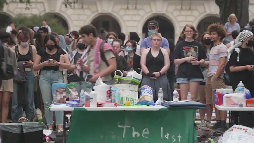 Pro-Palestine protests continue at UT Austin after 57 people arrested