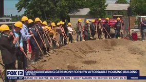 Groundbreaking ceremony for new affordable housing building