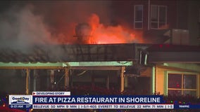 Fire burns decades-old pizza restaurant in Shoreline