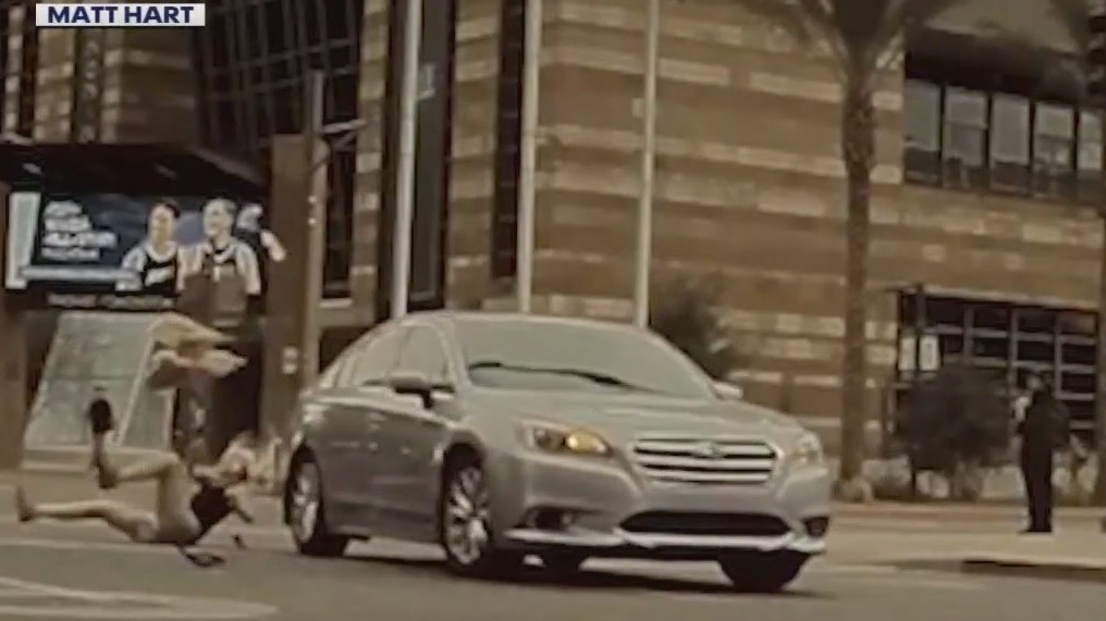 Tesla cam catches footage of woman being hit