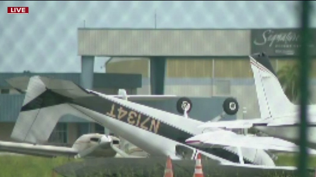 Storms flip airplanes at Kissimmee airport