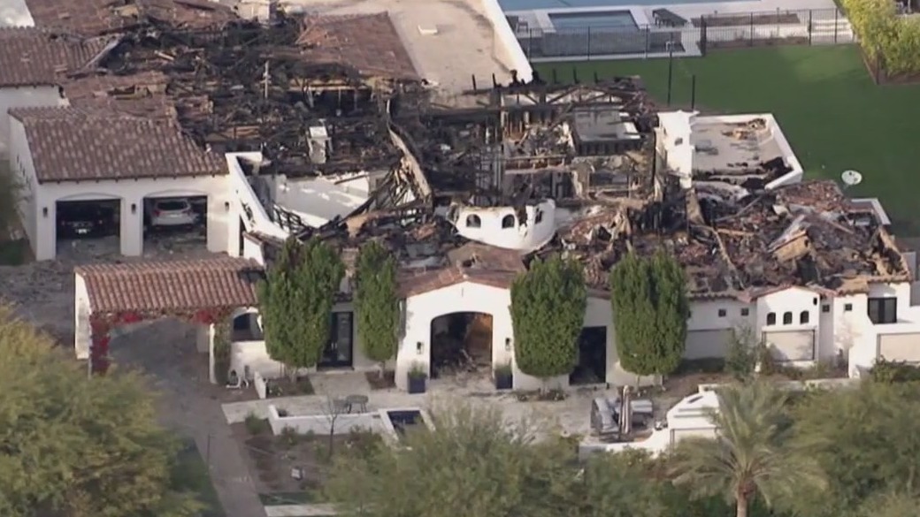 SkyFOX captures aftermath of destroyed Paradise Valley home