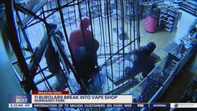 11 burglars break into vape shop