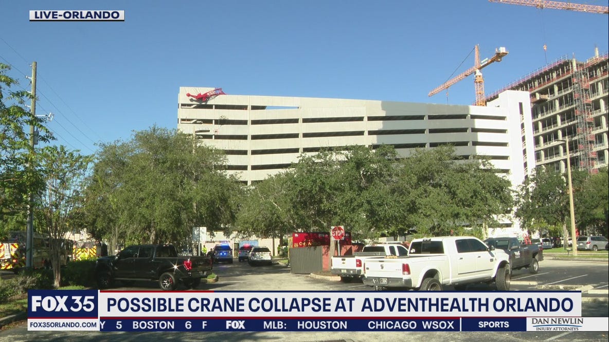 Possible crane collapse at AdventHealth Orlando