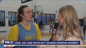 Cassie Carlson goes one-on-one with Sky guard Marina Mabrey