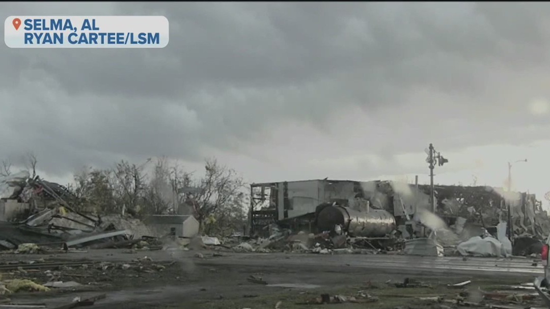 Tornados cause significant damage to areas in Alabama and Georgia