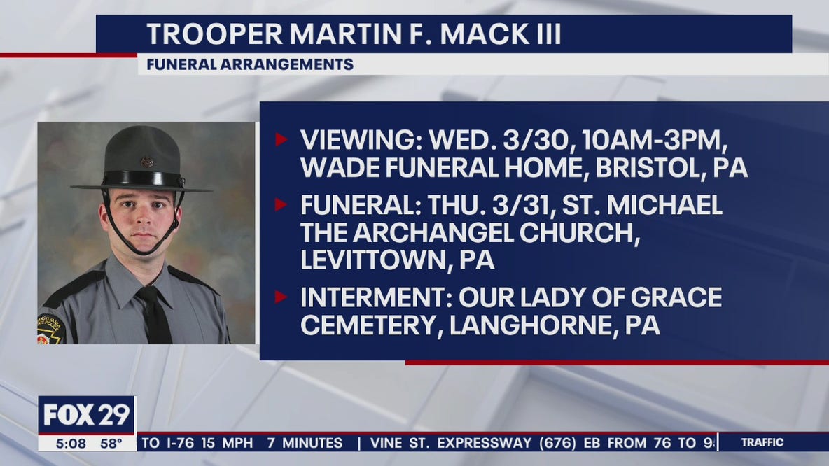 Funeral details released for Pennsylvania state troopers killed in I-95 crash