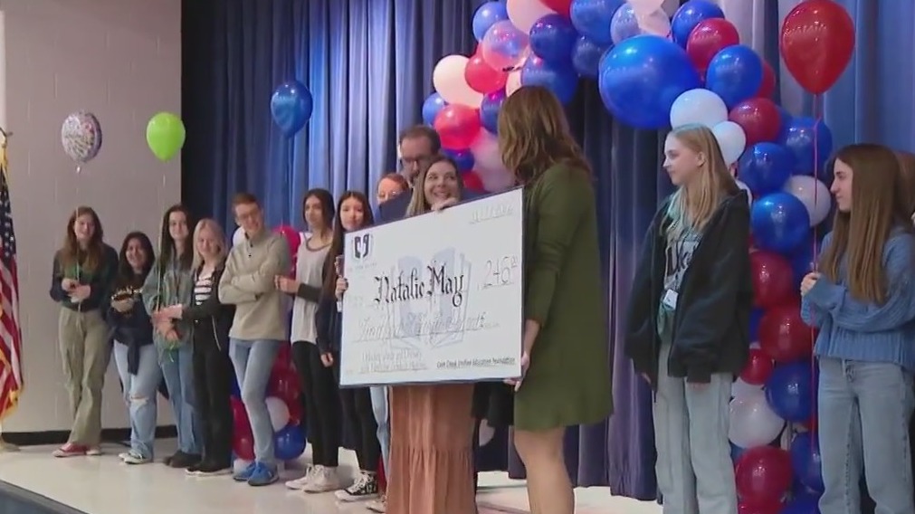 Teachers at a Cave Creek elementary school handed big checks to better student experience