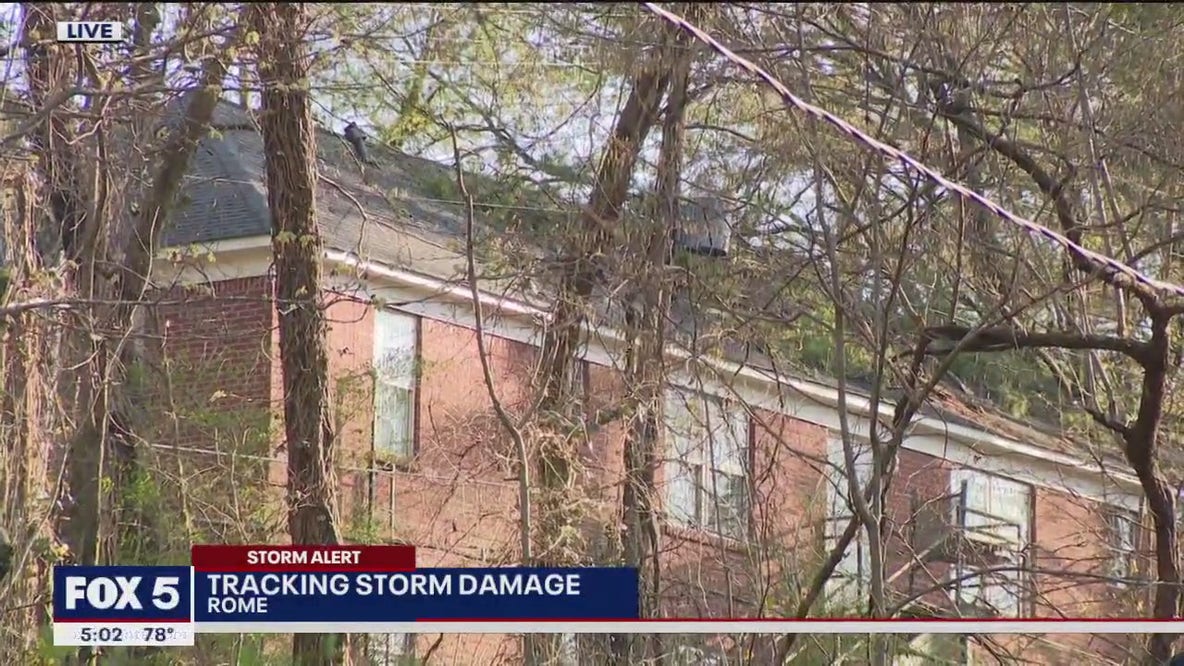 Storm leaves behind damage in Rome