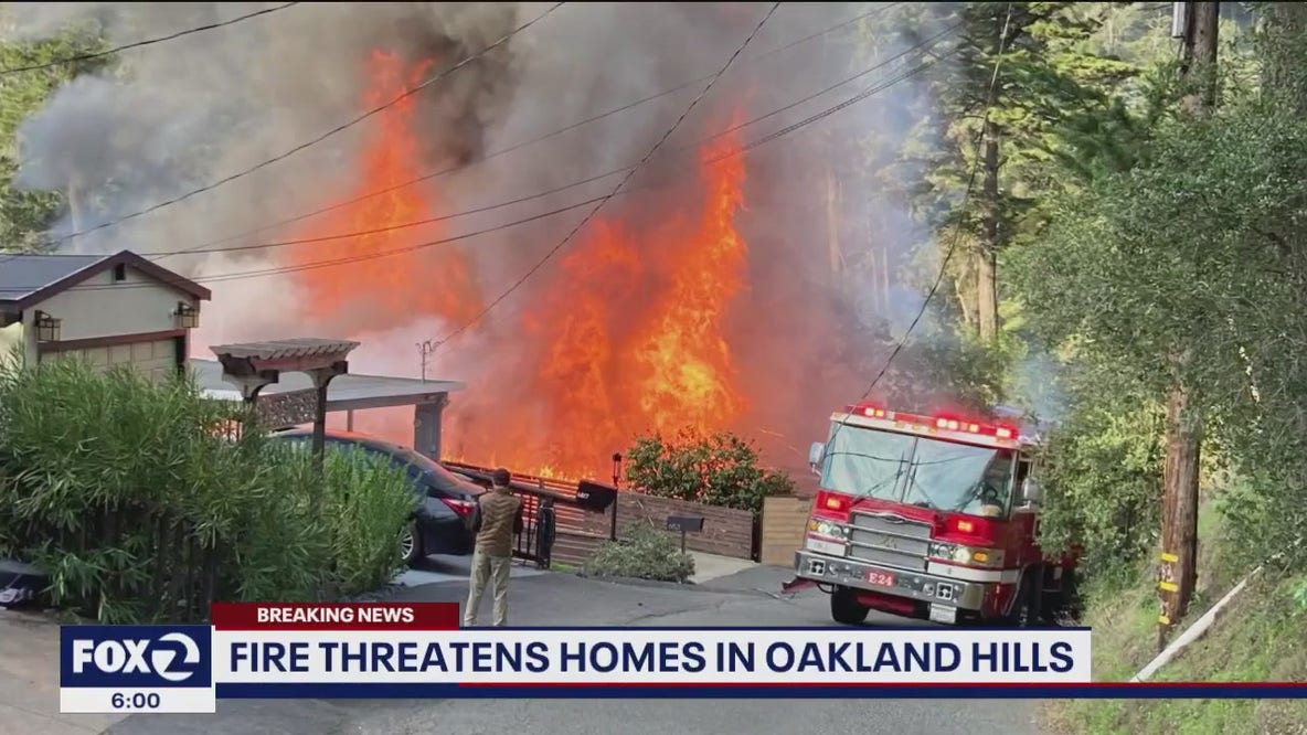 Fire in Oakland hills damages three homes, but fire chief says homeowners' defensible space preparations "truly made a difference."