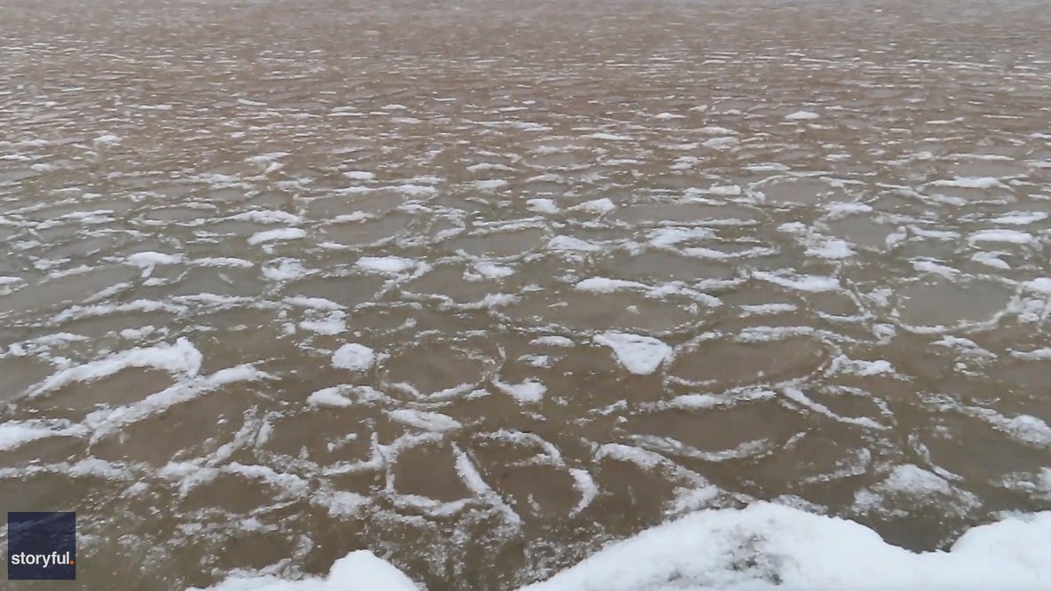 Pancake Ice forms on Lake Superior