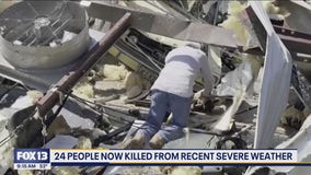 24 killed from recent severe weather