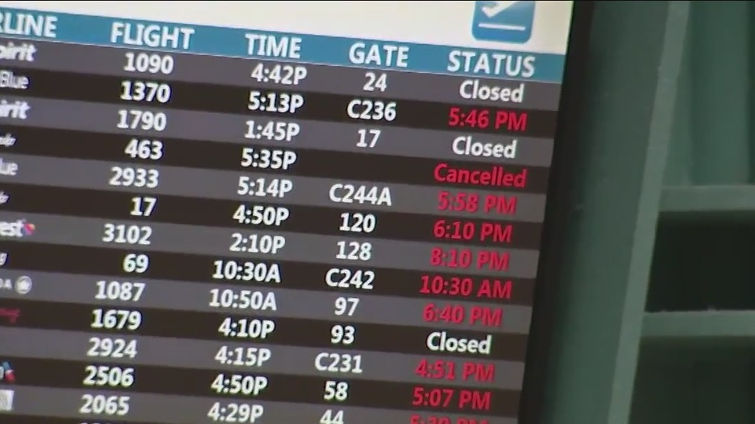 Flight cancellations, delays leave thousands stranded