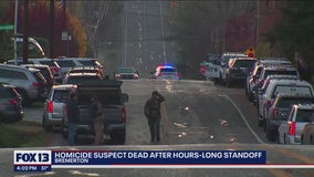 Murder suspect dead after hours-long standoff