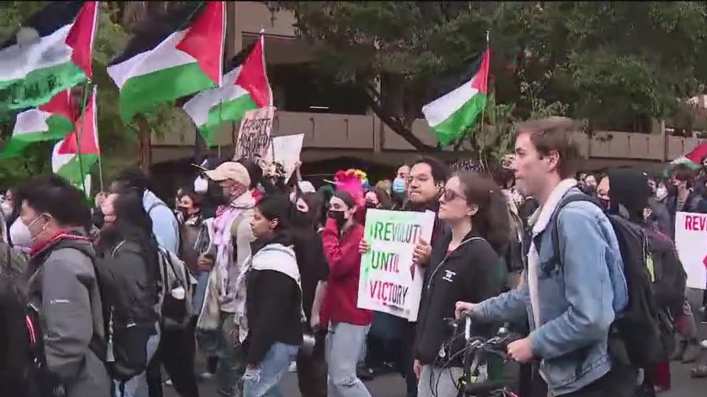 Hundreds attend pro-Palestinian protest on Stanford campus