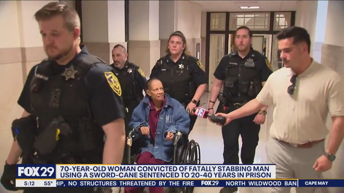 Woman, 70, sentenced for fatally stabbing man with sword-cane at Montgomery County bar
