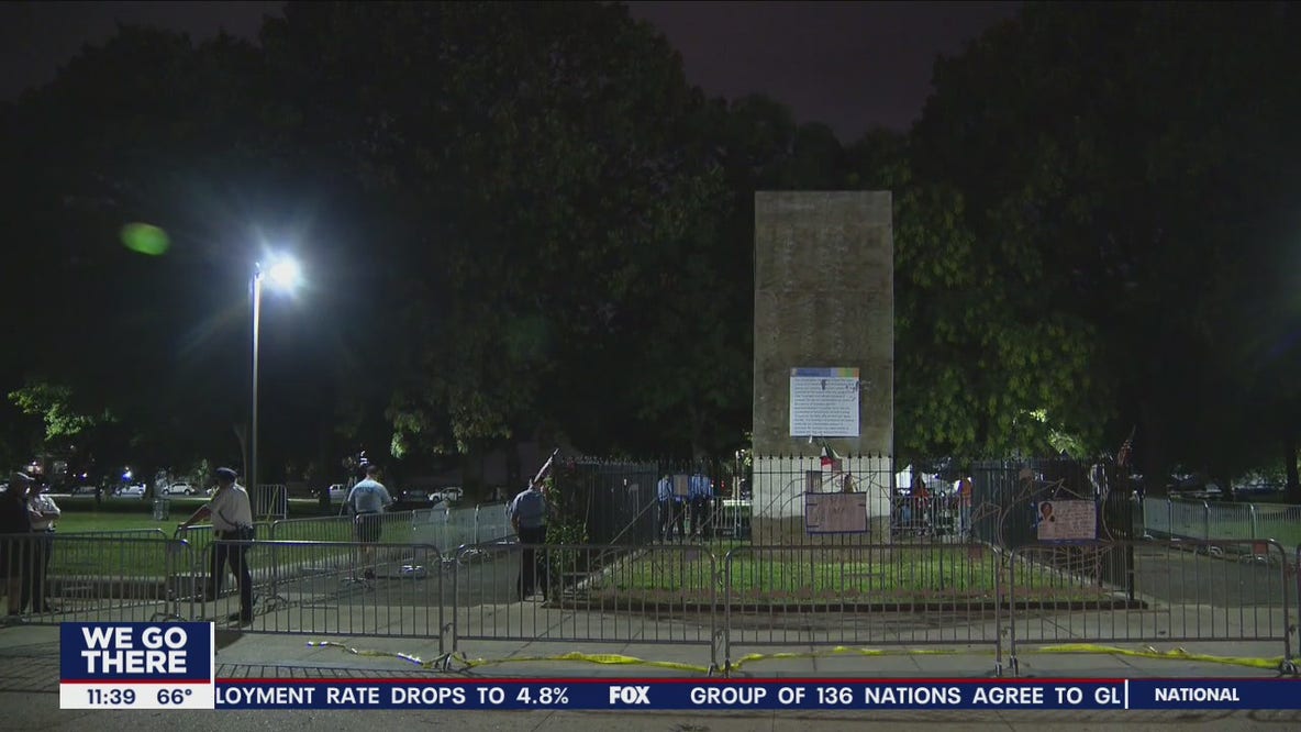 Christopher Columbus statue will remain boxed up in decision by courts
