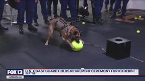 U.S. Coast Guard holds retirement ceremony for K9 Debbie