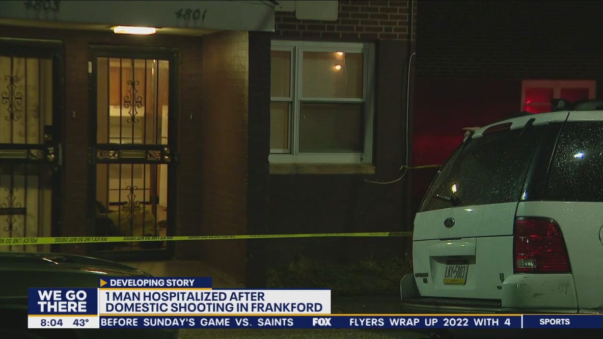 1 man hospitalized after domestic shooting in Frankford