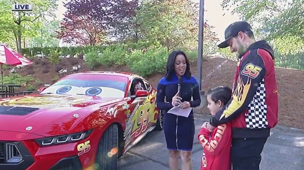 Lightning McQueen makes pit stop at Good Day