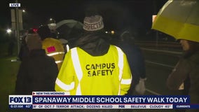 Spanaway Middle School students safety walk