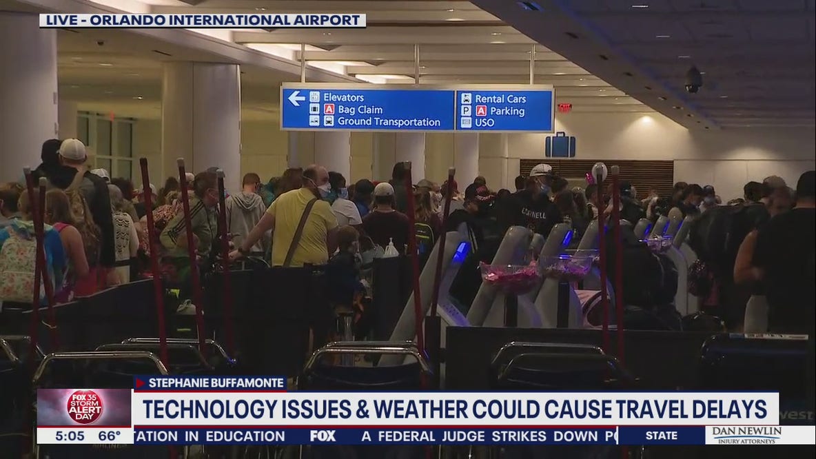 Flights delayed or canceled at OIA due to weather, tech issues