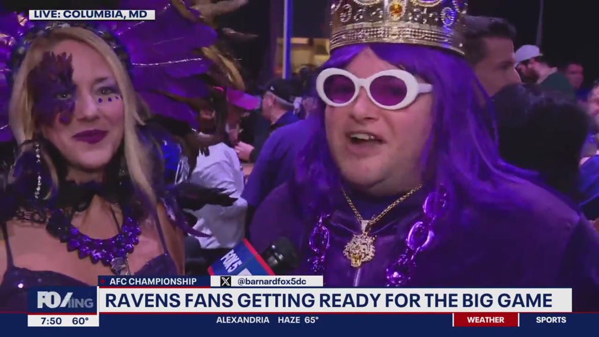 Baltimore Ravens fans party ahead of AFC Championship Game