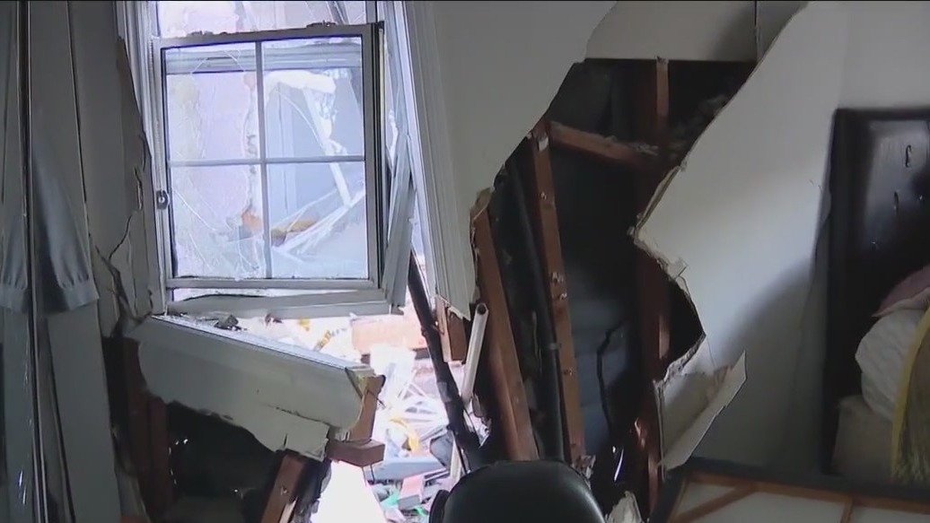 Encino homeowner responds to car plowing into her home