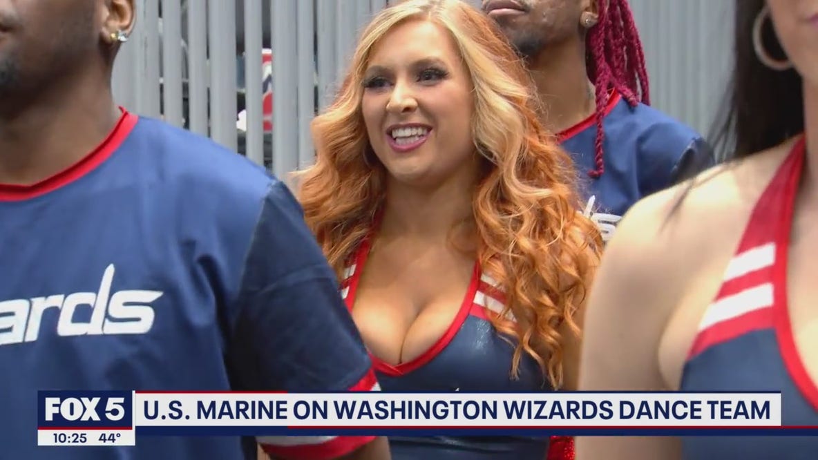 U.S. Marine on Washington Wizards Dance Team