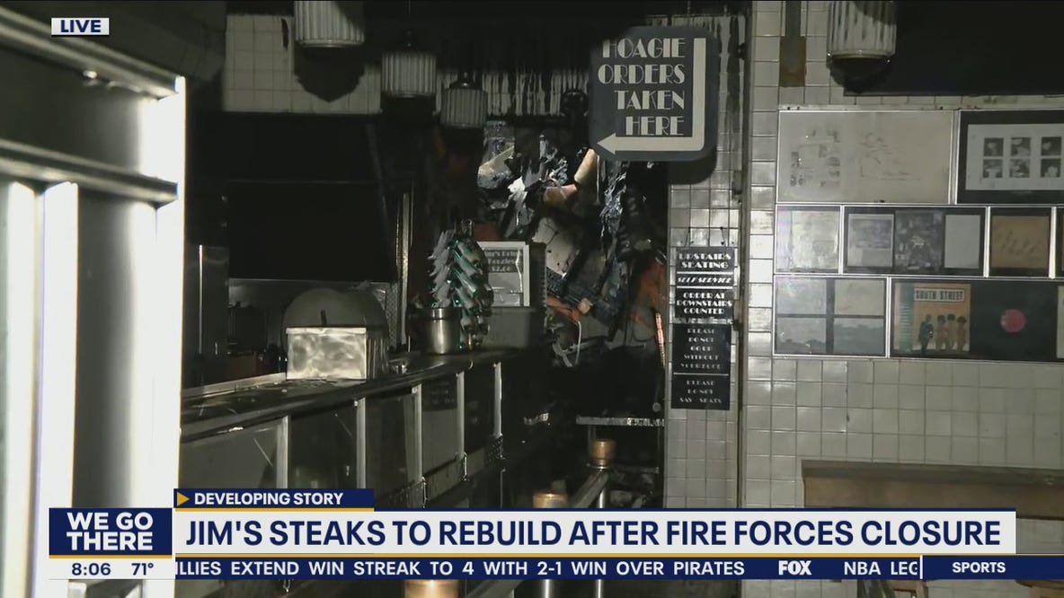 Jim's Steaks to rebuild after fire forces closure