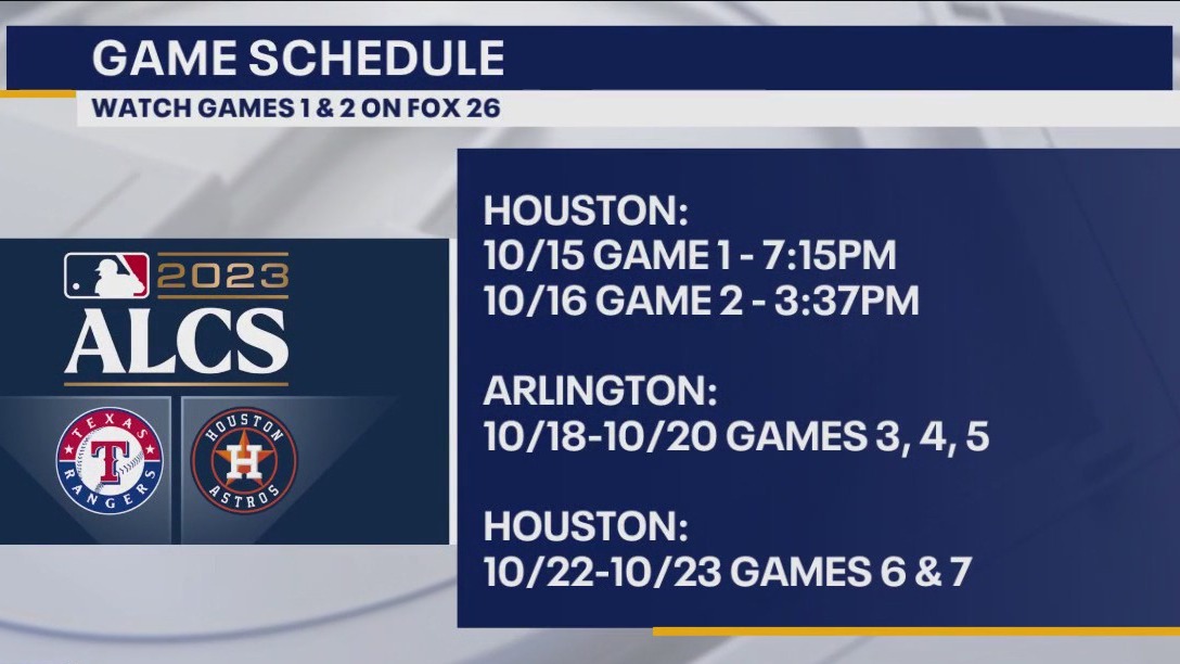 ALCS game schedule released