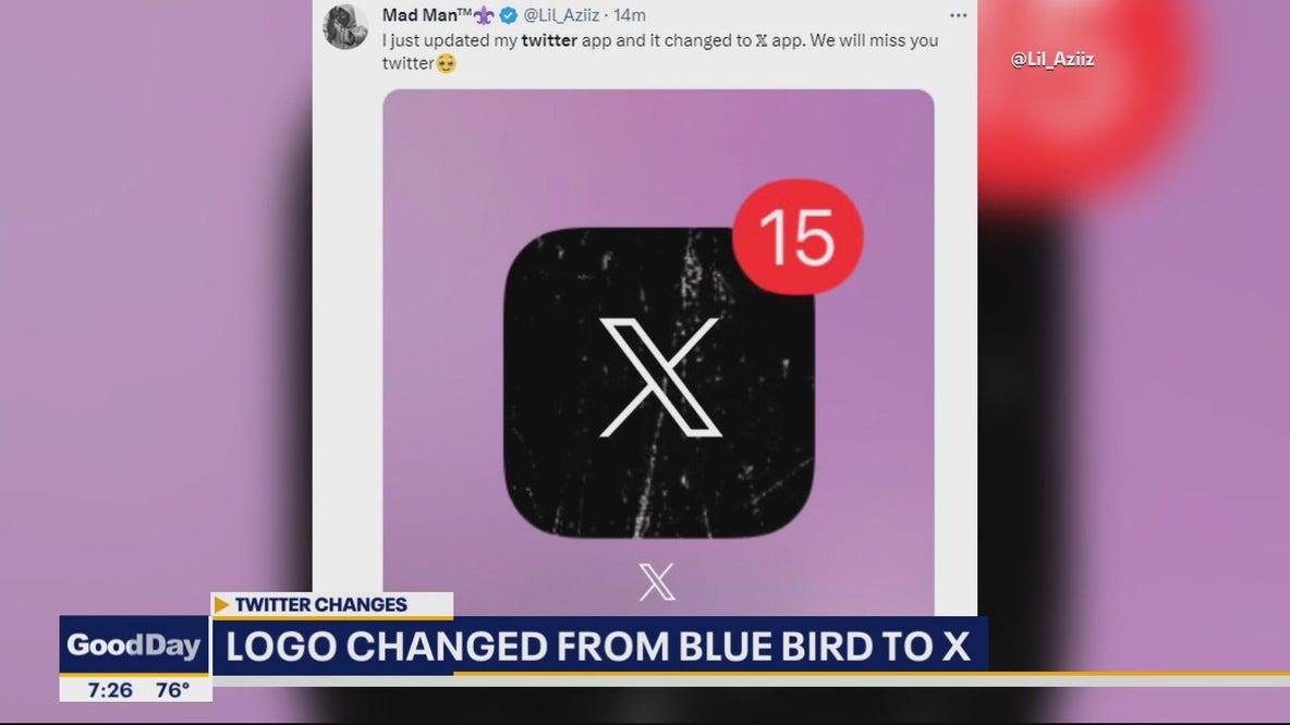 Twitter changes logo to black and white X