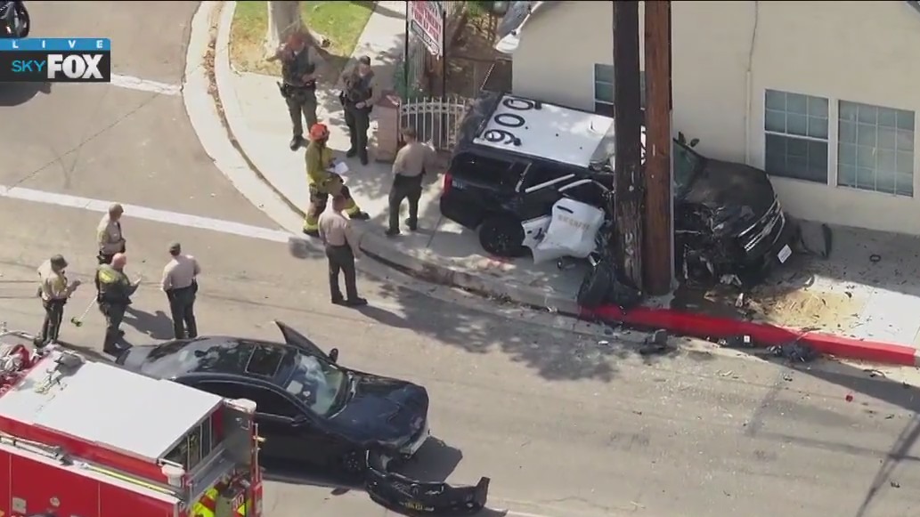 Deputy rescued, several hospitalized after crash in Cerritos