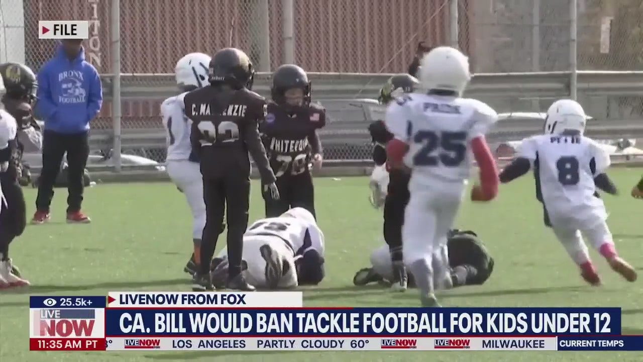 California bill would ban kids tackle football