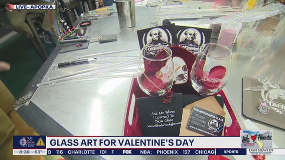 Glass art for Valentine's Day