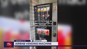 Vending machine takes cash at an Airbnb