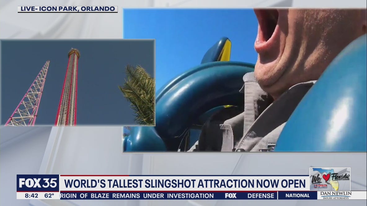 World's tallest slingshot attraction opens in Orlando