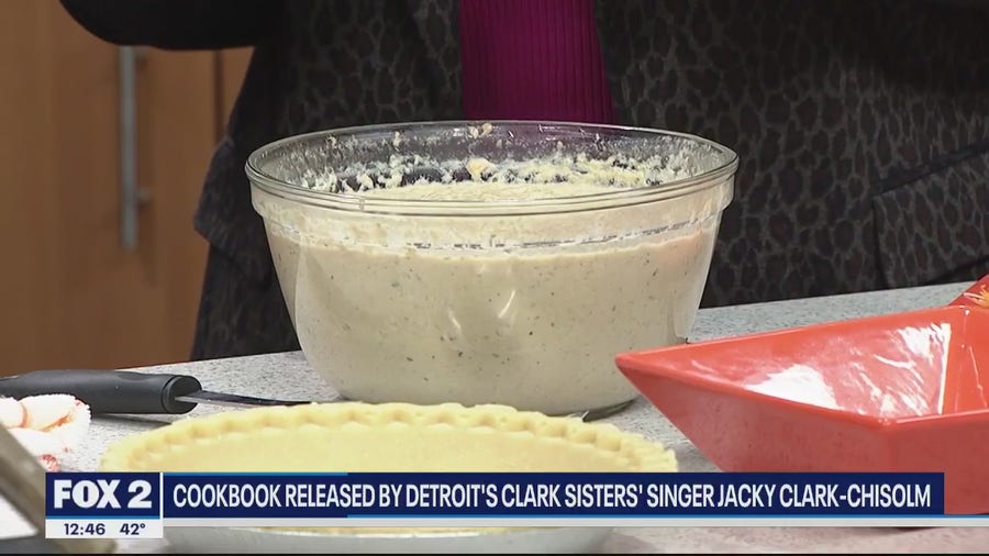 Jacky Clark-Chisolm prepares a meal from her new cook book