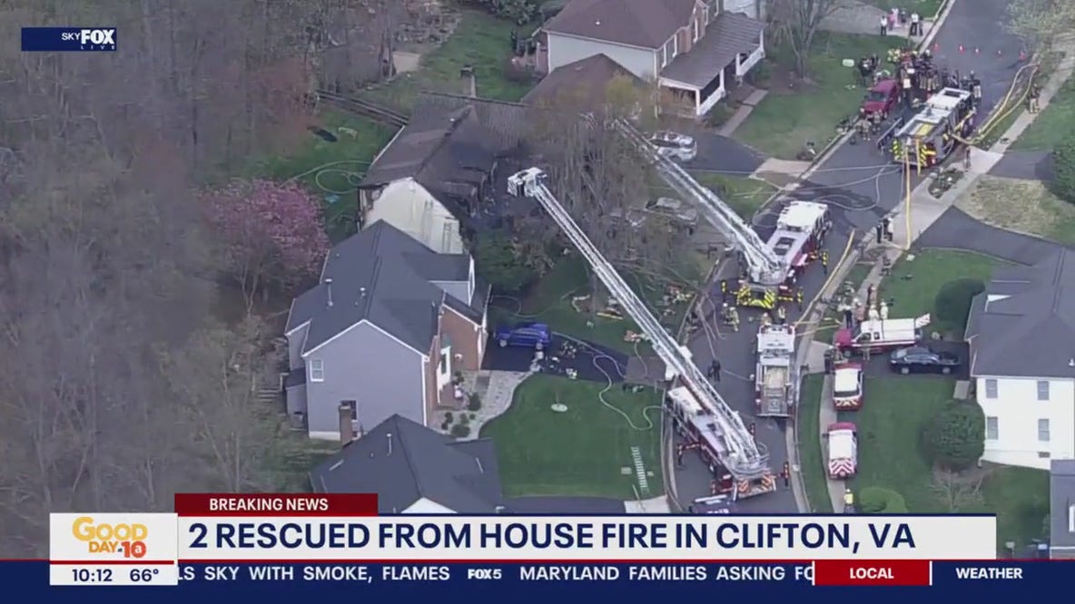 2 rescued from Virginia house fire