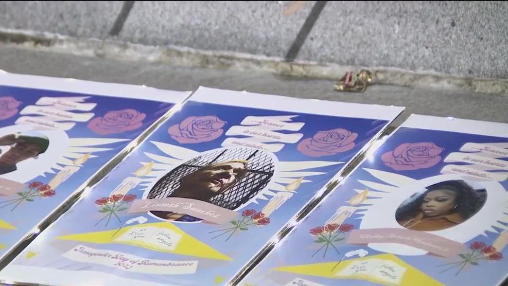 Crowd gathers at SF City Hall to mark Transgender Day of Remembrance