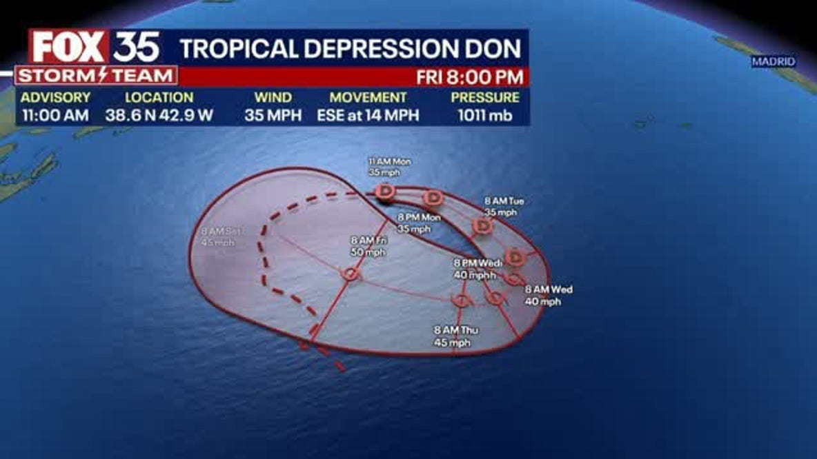 Tropical Depression Don could strengthen