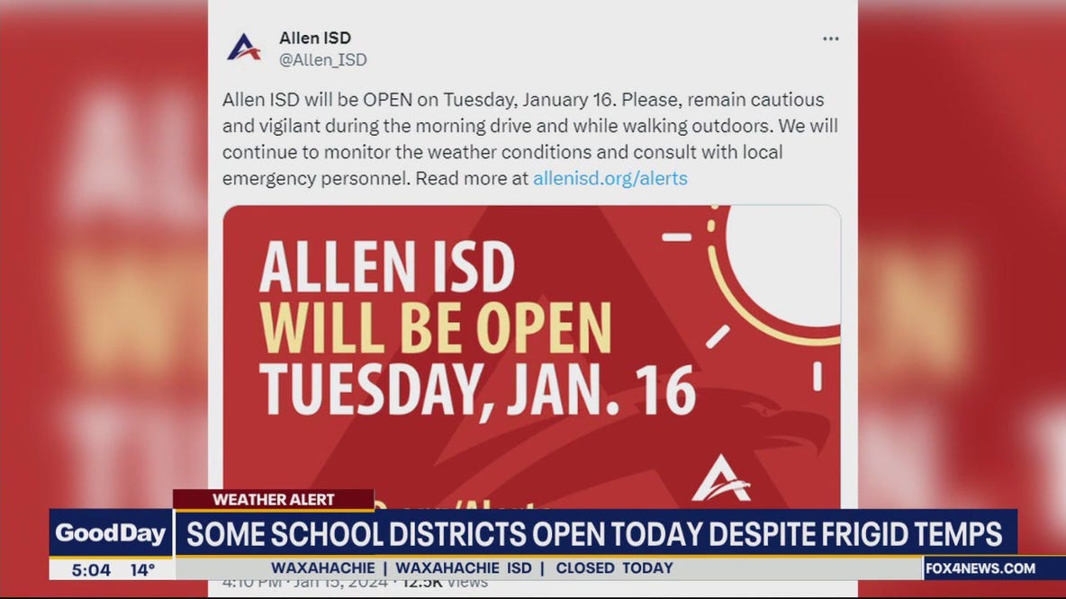 Some school districts will be open on Tuesday