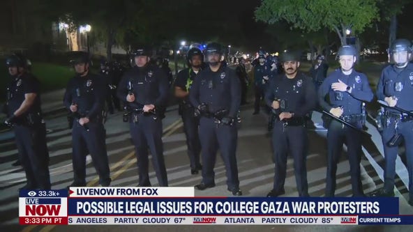 Possible legal issues for protests on campuses
