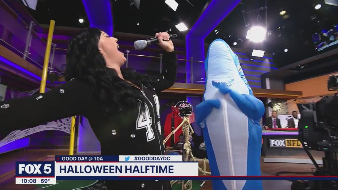 Claire performs as Katy Perry with Left Shark!