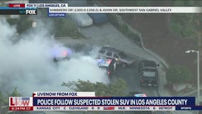 Police chase: suspect 'guns it in reverse,' filling neighborhood with smoke  | LiveNOW from FOX