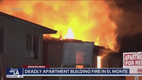 Crews battling deadly apartment fire in El Monte