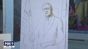 In progress Walter Mondale portrait shows him as 'open' and 'engaging'
