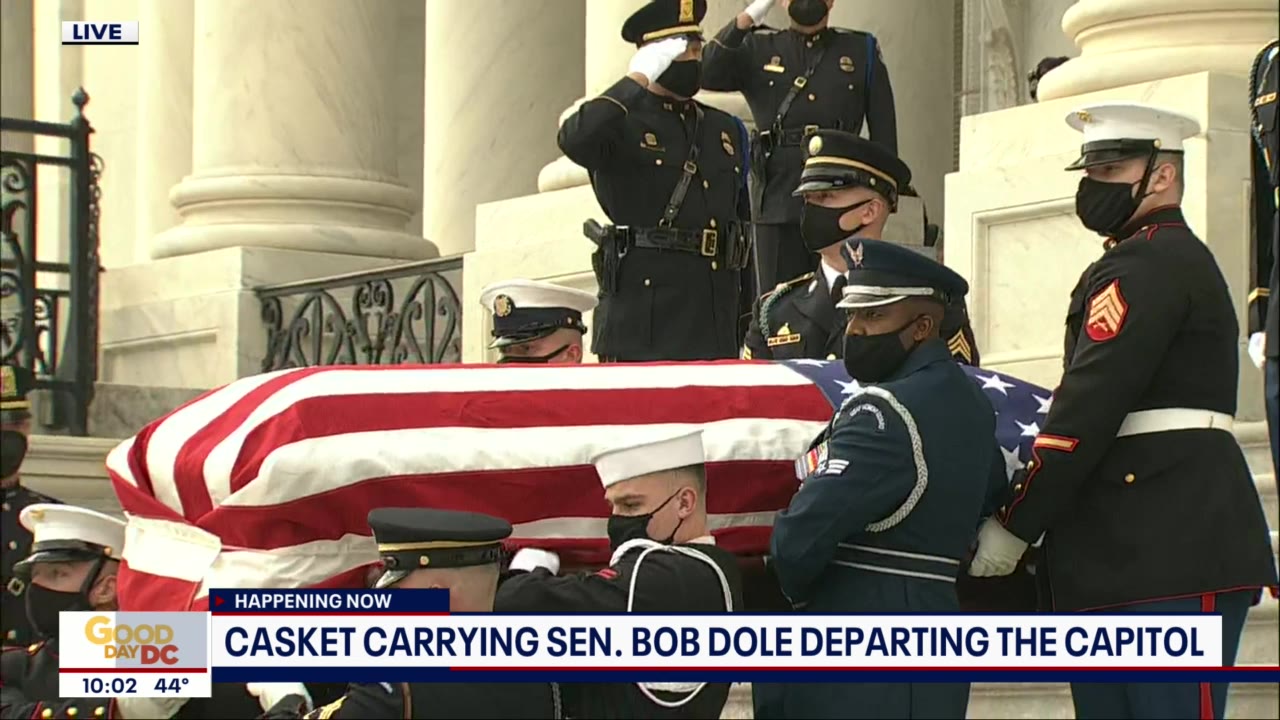 Funeral services for late Senator Bob Dole begin in DC