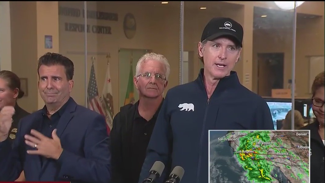 Governor Newsom addresses Tropical Storm Hilary, SoCal earthquakes